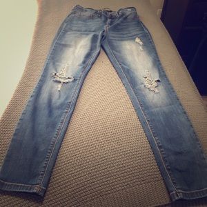 Light wash ripped jeans